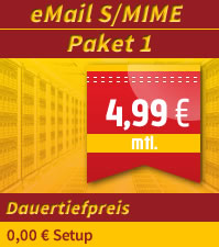 eMail S/MIME Zertifikate zum Dauertiefpreis