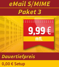 eMail S/MIME Zertifikate zum Dauertiefpreis