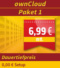 ownCloud Hosting zum Dauertiefpreis