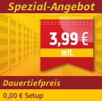 Webhosting zum Dauertiefpreis