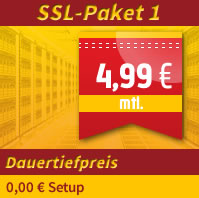 SSL-Zertifikate zum Dauertiefpreis