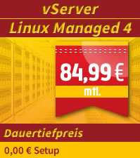 vServer Linux Managed zum Dauertiefpreis